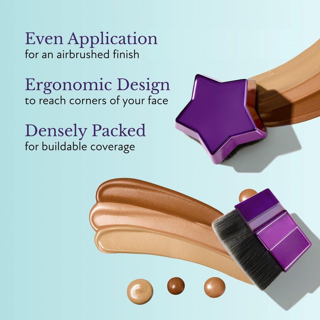 Works with creams and powders